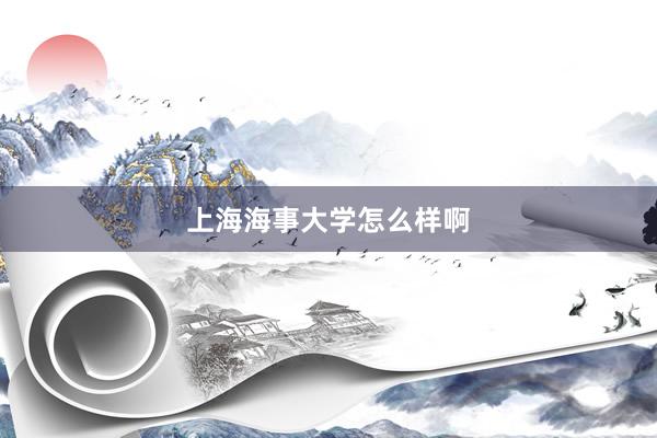 上海海事大学怎么样啊